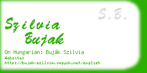 szilvia bujak business card